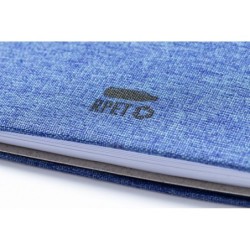 RPET-Notizbuch ca. A5, Telefonständer, Tabletständer - Blau