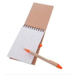 Notizbuch ca. A6 mit Kugelschreiber