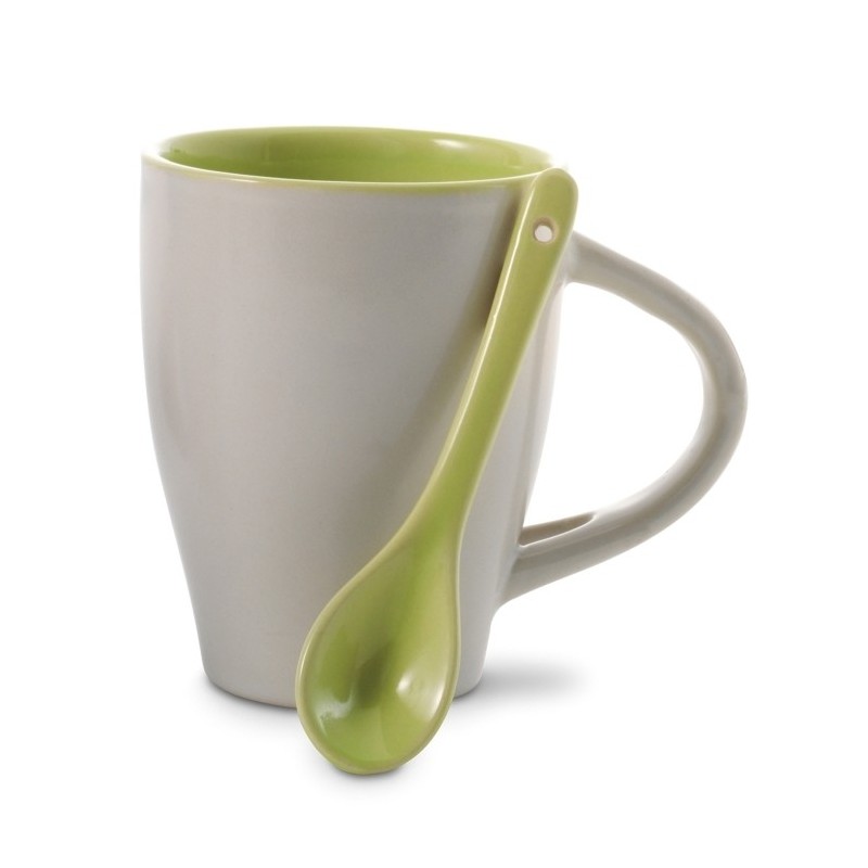 Keramikbecher 300 ml mit Löffel