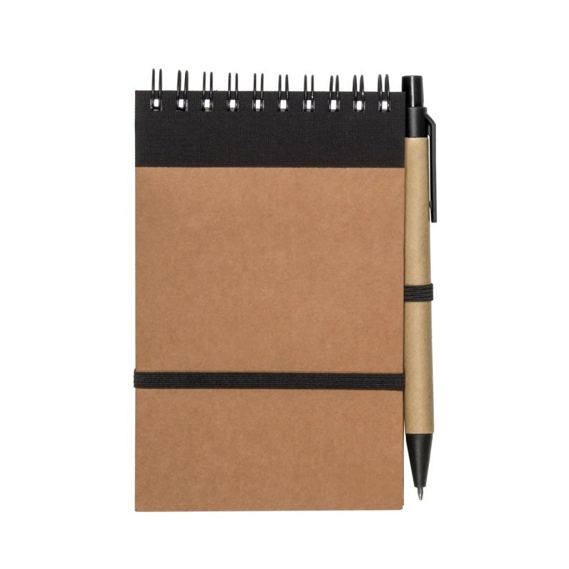 Notizbuch ca. A6 mit Kugelschreiber