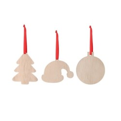 Anhänger aus Holz, weihnachtliches Design