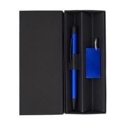 Geschenkset mit Stift und Schlüsselanhänger - Blau