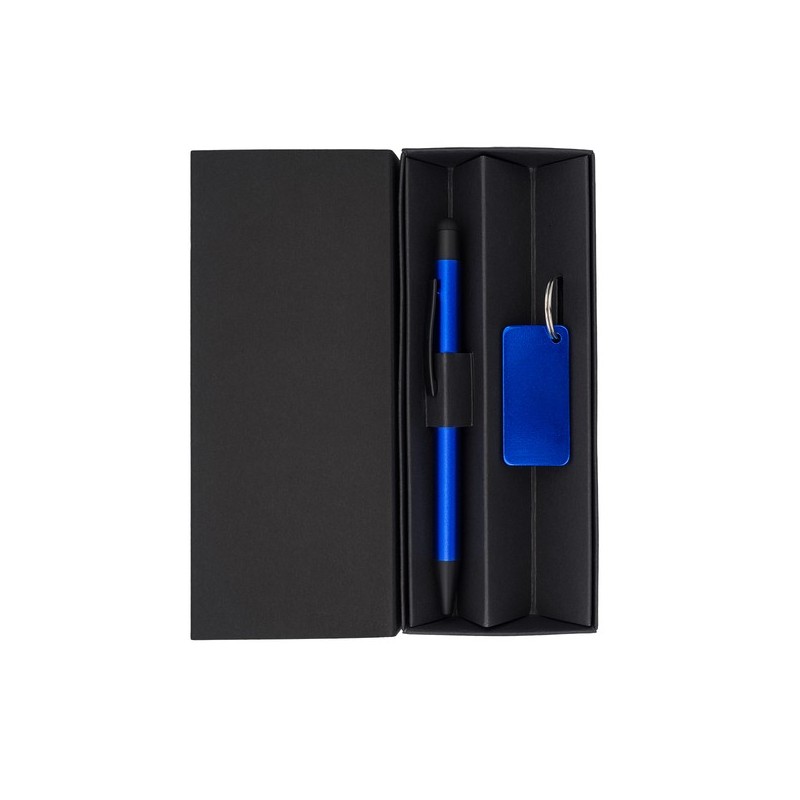 Geschenkset mit Stift und Schlüsselanhänger - Blau