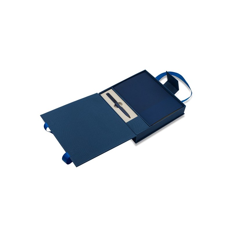 Lovina Geschenkset Notizbuch mit Stift - Dunkelblau