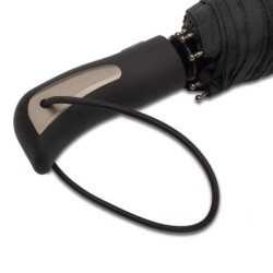 Vernier faltbarer sturmfester Regenschirm - Schwarz