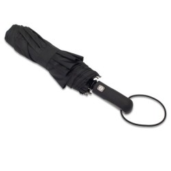 Vernier faltbarer sturmfester Regenschirm - Schwarz