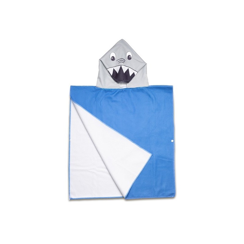 Sharky Poncho-Handtuch mit Kapuze - Blau