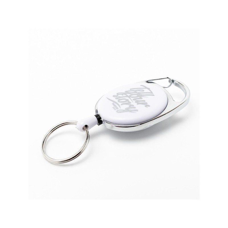 Skipass mit Karabiner - Weiß