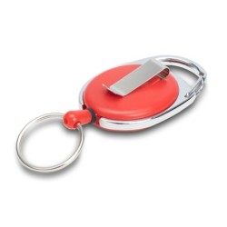 Skipass mit Karabiner - Rot