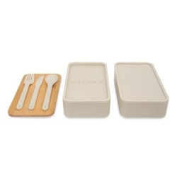 Victor Doppel-Lunchbox - Beige