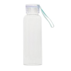 Azurblaue Glaswasserflasche 500ml - Transparent