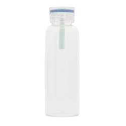 Azurblaue Glaswasserflasche 500ml - Transparent