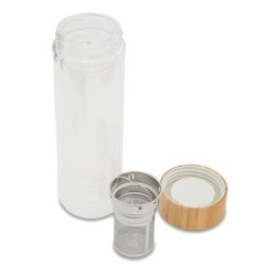 Celler Glasflasche mit Sieb 420ml - Transparent