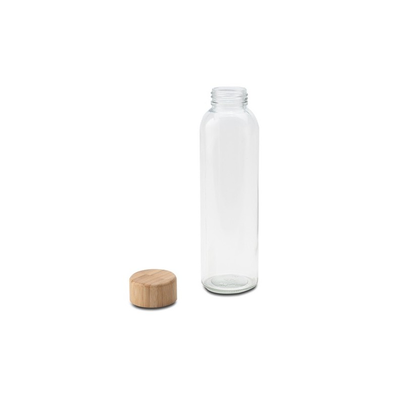 Aqua Madera Glasflasche 500ml - Braun