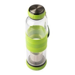 Sulmona-Glasflasche mit Tee-Ei 550ml - Grün