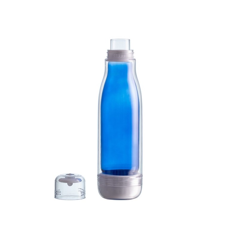 Smart Glasflasche mit Tritan-Außenwand 520ml - Blau