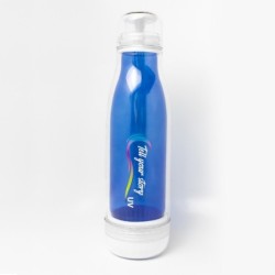 Smart Glasflasche mit Tritan-Außenwand 520ml - Blau