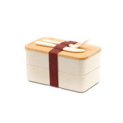 Machico doppelte Lunchbox - Beige