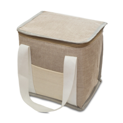 Loni isolierte Lunchtasche aus Juta - Beige
