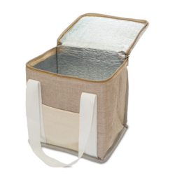Loni isolierte Lunchtasche aus Juta - Beige