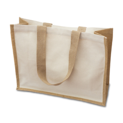 Tasche Mannar aus Baumwoll-Jute - Beige