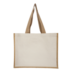Tasche Mannar aus Baumwoll-Jute - Beige