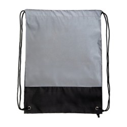 Rucksack mit blitzreflektierendem Kordelzug - Silber