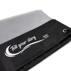 Rucksack mit blitzreflektierendem Kordelzug - Silber