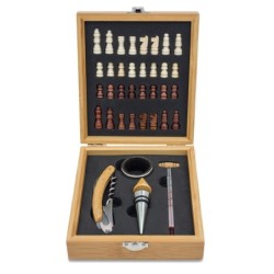 Abruzzo Schach- und Weinset - Beige