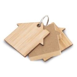 Homeland Bamboo Schlüsselanhänger mit Memokarten - Beige