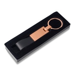 Rosa Metall-Schlüsselanhänger - Schwarz