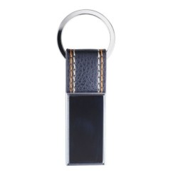 Denim-Schlüsselanhänger - Silber