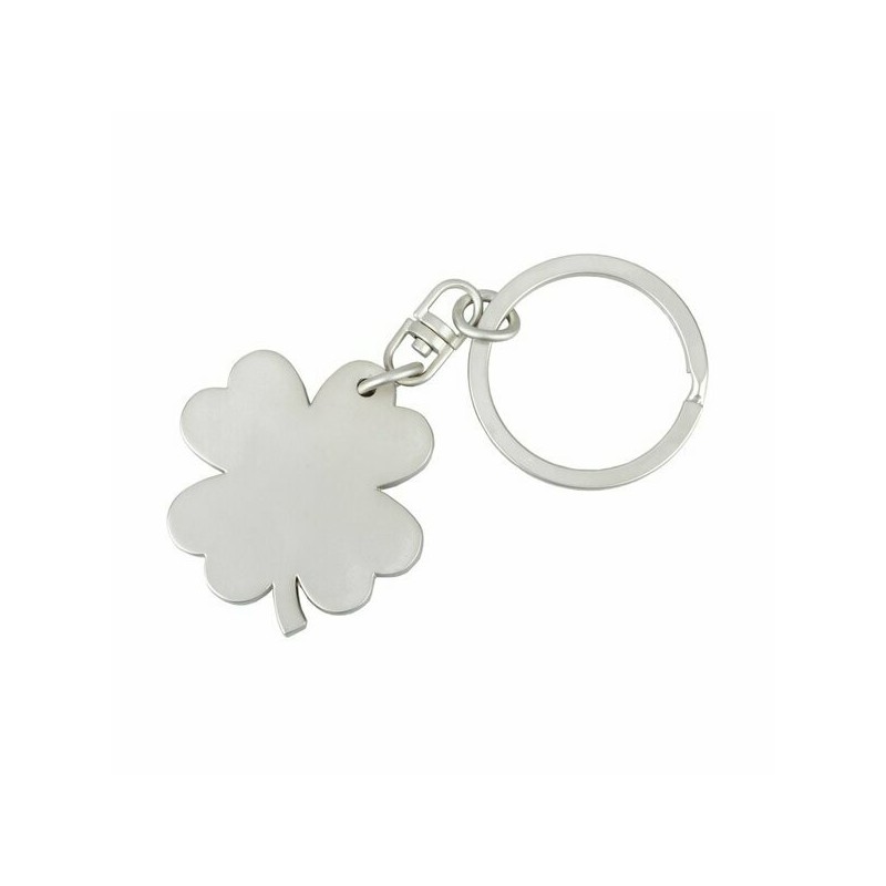 Kleeblatt-Schlüsselanhänger - Silber