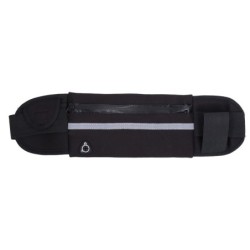 Allget Sport-Gürteltasche mit Flaschenhalter - Schwarz