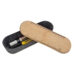 Jasse Filz-Federmäppchen mit Handyhalter - Grau