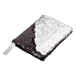 Pailletten-Notizblock - Schwarz