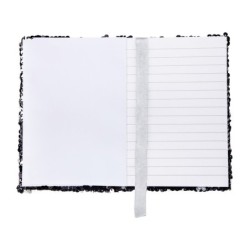 Pailletten-Notizblock - Schwarz