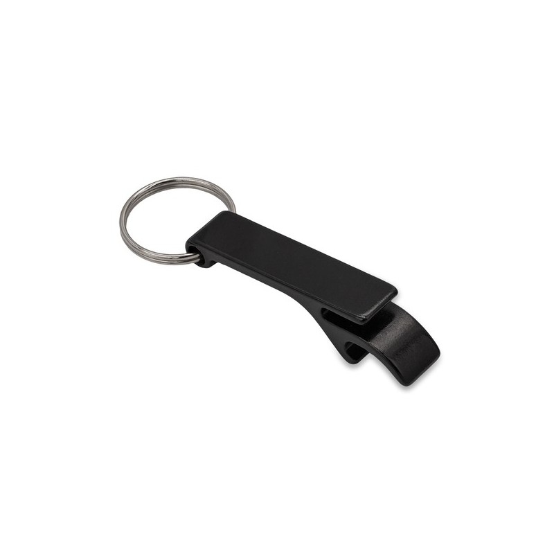 Schlüsselanhänger aus Aluminium - Öffner - Schwarz