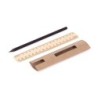 Einfaches Set aus Bleistift und Lineal - Beige