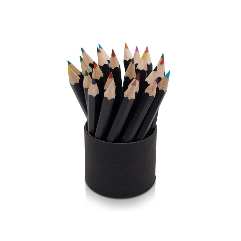 24 Buntstift-Set in Tube - Schwarz