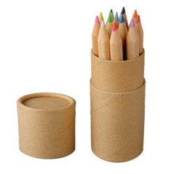 12 Buntstifte in Tube - Braun