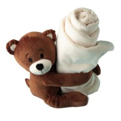 Tuli Teddybär mit Decke - Braun