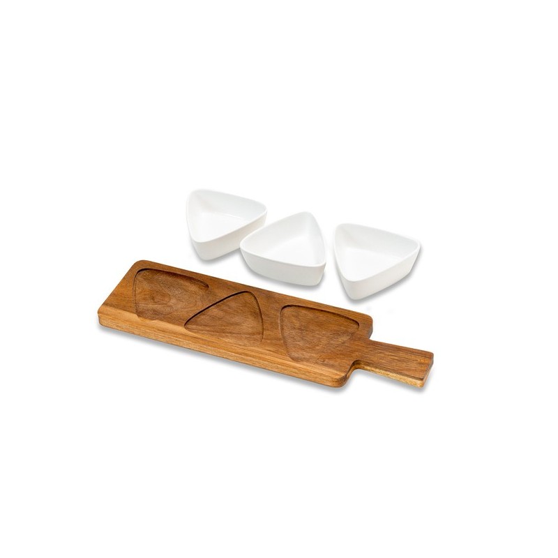 Nardo Tablett mit Schalen - Weiß