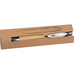 Kugelschreiber Bambus mit spitzem Clip - Beige