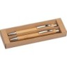 Schreibset aus Bambus - Beige