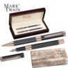 Mark Twain Schreibset in einem Holzetui - Schwarz