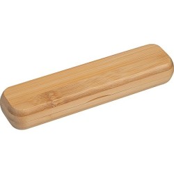 Bambus Drehkugelschreiber im Etui - Beige