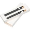 Schreibset mit Kugelschreiber und Rollerball aus recyceltem Aluminium  - Anthrazit