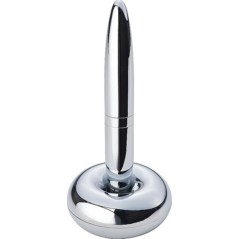 Metall Kugelschreiber mit magnetischer Basis - Silbergrau