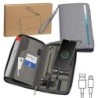 Reisemappe mit integrierter Powerbank 4.000 mAh - Silbergrau